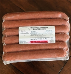 Grass fed & finished, Dry Aged Uncured Jalapeno Beef Wieners