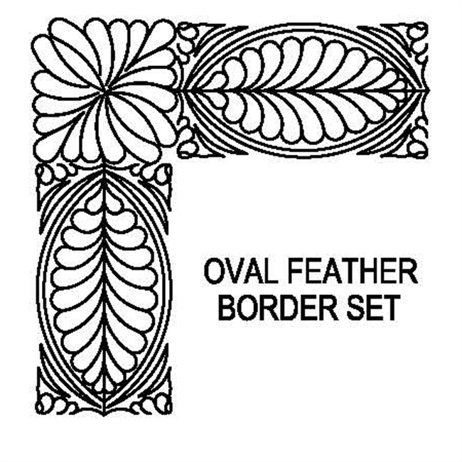 Bali Oval Feather Border Set