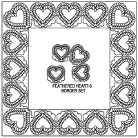 Feathered Heart-5 Border Set