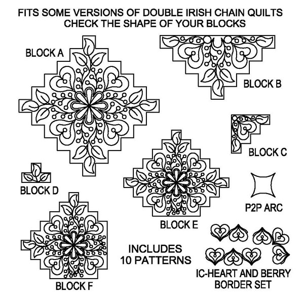 Irish Chain Hearts & Berries Package