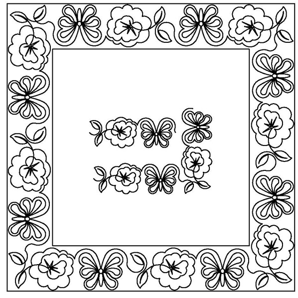 Pansy & Butterfly-D Border Set