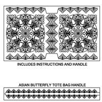 Asian Butterfly Tote Bag