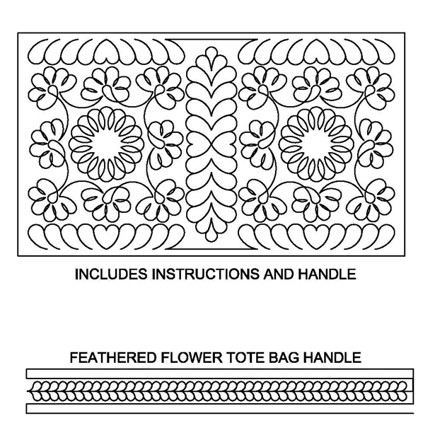 Feathered Flower Tote Bag