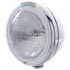 Stainless "CLASSIC" Headlight - 6014 Bulb w/ Amber LED/Clear Lens