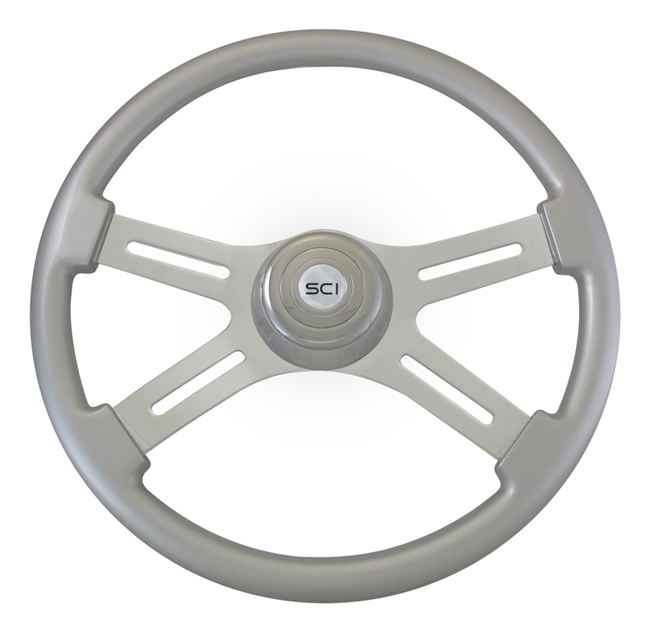 18" Classic Silver Steering Wheel