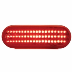 60 LED Oval Stop, Turn & Tail - Red LED/Red Lens