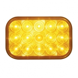 15 LED Rectangular Turn Signal - Amber LED/Amber Lens