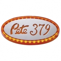 32 LED Large Peterbilt Emblem Light - Amber LED/Amber Lens