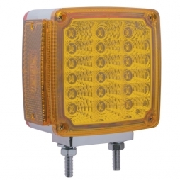 39 LED Reflector Double Face Turn Signal Light - Amber/Red Lens - Passenger