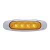 4 LED Reflector Clearance/Marker Light - Amber LED/Amber Lens