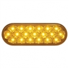 19 LED Reflector Oval Turn Signal Light - Amber LED/Amber Lens