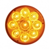 9 LED 2 1/2" Reflector Clearance/Marker Light - Amber LED/Amber Lens