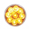 9 LED 2 1/2" Reflector Clearance/Marker Light - Amber LED/Clear Lens