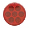 7 LED 2" Reflector Clearance/Marker Light - Red LED/Red Lens