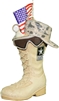 Kurt Adler Holiday Ornament - 4.75" Army Boot w/ USA Flag and Icons