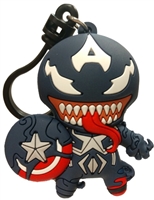 Monogram Venom Classic Series 2  3D Foam Figural Bag Clip - Captain America