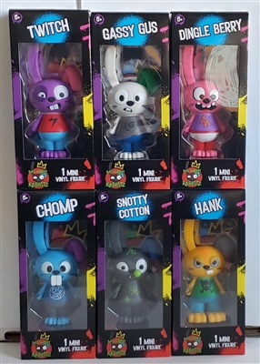 License 2 Play Bad Habbit Rabbitz 4" Vinyl Figures - Set of All 6