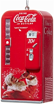 Kurt Adler Holiday Ornament - Coca-Cola Vending Machine