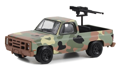 Greenlight Collectibles Battalion 64 Series 3 - 1984 Chevrolet M1009 CUCV in Camouflage with Mounted Machine Guns