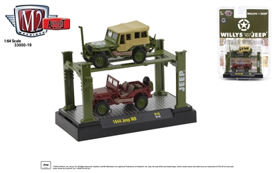 M2 Machines Auto-Lift 2Pk Release 19 - Willys 1944 Jeep MB