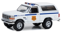 Greenlight Collectibles Hot Pursuit Hobby Exclusive FBI Edition - 1996 Ford Bronco XL