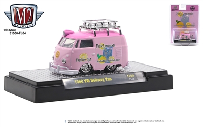 M2 Machines 2021 Fun Lines Exclusive Pink Lemonade - 1960 VW Delivery Van