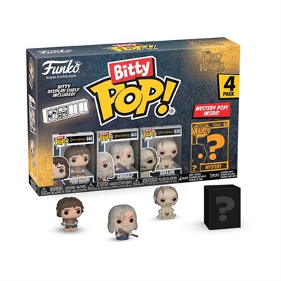 Funko Bitty POP! The Lord of the Rings Mini Figures - Frodo, Gandalf, Gollum + Mystery Figure
