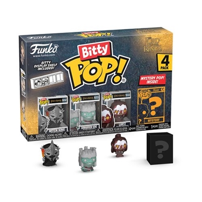 Funko Bitty POP! The Lord of the Rings Mini Figures - Witch King, Dunharrow King, Lurtz + Mystery Figure