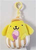 Squishmallow Hello Kitty and Friends Food Truck  3.5" Plush Clips - Pompompurin