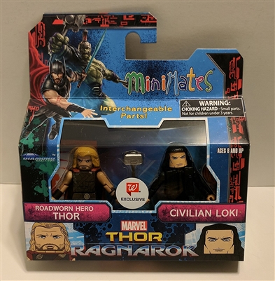 Marvel Minimates - Thor: Ragnarok Roadworn Thor & Civilian Loki