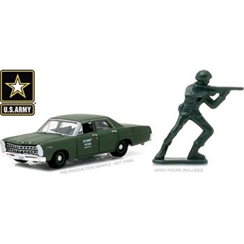 Greenlight - U.S. Army - 1967 Ford Custom with Plastic Soldier Diecast Vehicle