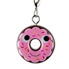 Kidrobot Yummy World Attack of the Donuts Keychain Series - Pink Frosted Chocolate with Sprinkles (2/24)