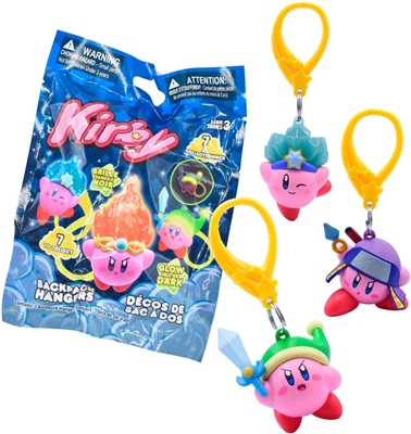 Kirby Glow-in-the-Dark Backpack Hangers Series 3 - 1 Random Blind Bag