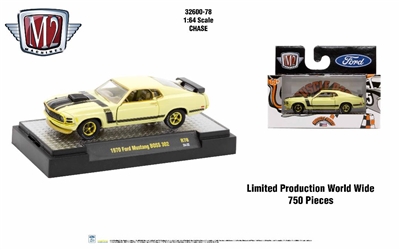 M2 Machines Detroit Muscle R78 - 1970 Ford Mustang BOSS 302 (Chase)