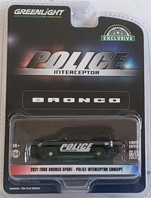 Greenlight Collectibles Hobby Exclusive - 2021 Ford Bronco Sport - Police Interceptor Concept (Green Machine)