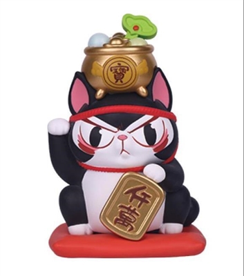 52Toys Food on Head Lucky Fortune Series Vinyl Figure - Cat with Gold Pot