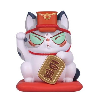 52Toys Food on Head Lucky Fortune Series Vinyl Figure - Cat with Red Bag