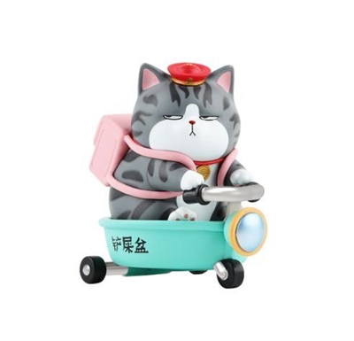 52Toys Wuhuang Daily Life Series 3 Vinyl Figure - Cat with Scooter
