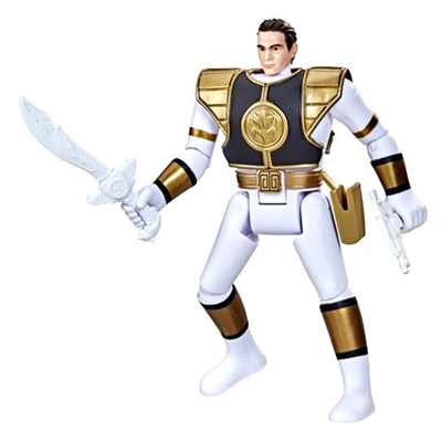 Power Rangers Retro-Morphin Fliphead Action Figure - White Ranger (Tommy)