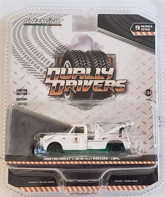 Greenlight Collectibles Dually Drivers Series 9 - 1968 Chevrolet C-30 Dually Wrecker (USPS) (Green Machine)