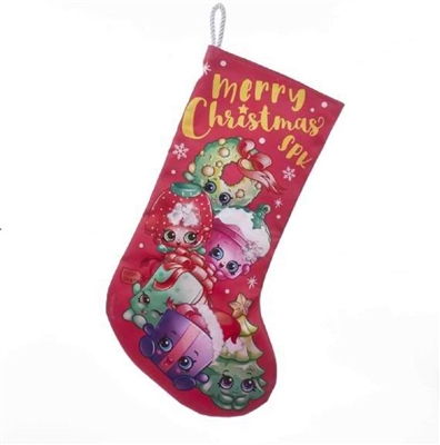 Kurt Adler Holiday Stocking - Shopkins