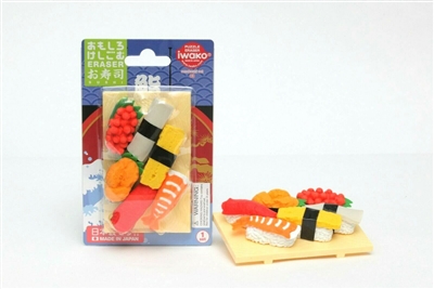 Iwaki Sushi Platter Combo Set -Japanese Puzzle Erasers