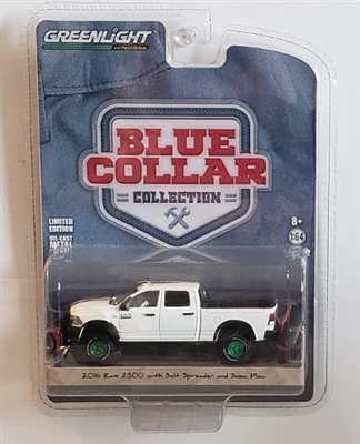 Greenlight Collectibles Blue Collar Series 2 - 2016 Ram 2500 with Salt Spreader and Snow Plow (Green Machine)