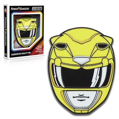 Pinfinity Augmented Reality Enamel Pin - Power Rangers - Yellow Ranger