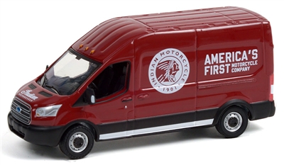 Greenlight Collectibles Route Runners Series 3 - 2015 Ford Transit LWB High Roof Indian Motorcycle Sales & Service