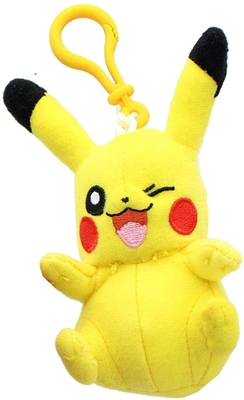 Pokemon 3.5" Plush Keychain - Pikachu