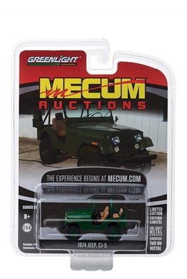 Greenlight - Mecum Auctions Series. 1974 Jeep Cj-5 (Green)