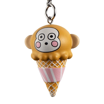 Kidrobot Hello Sanrio Ice Cream Cone Series Keychain - Monkichi