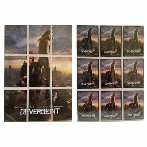 Bundle - 9 Items - Divergent Cards 63-71 Poster Cards