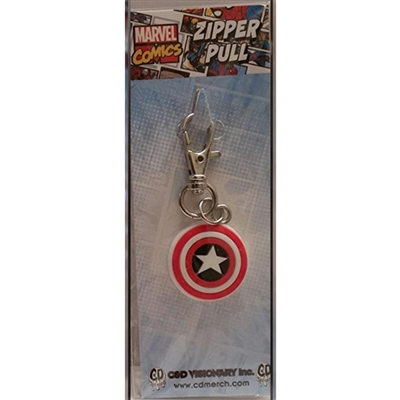 C&D Visionary Zipper Pull - Marvel Comics - Captain America's Shield